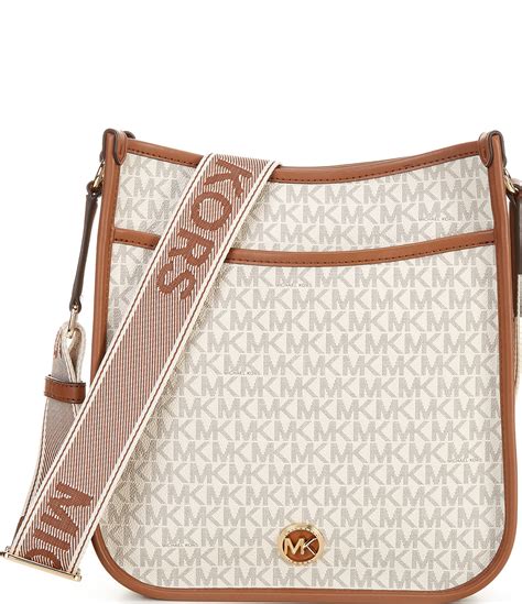 Michael Kors Luisa Large Signature Logo Messenger Crossbody 